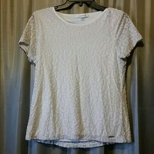 Calvin Klein Animal Print Velvet Shirt.